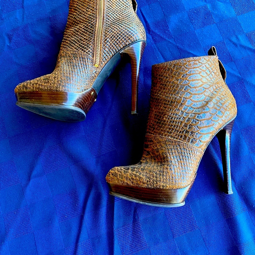 Michael Kors Studded Bootie. Mocha. Size 7.5